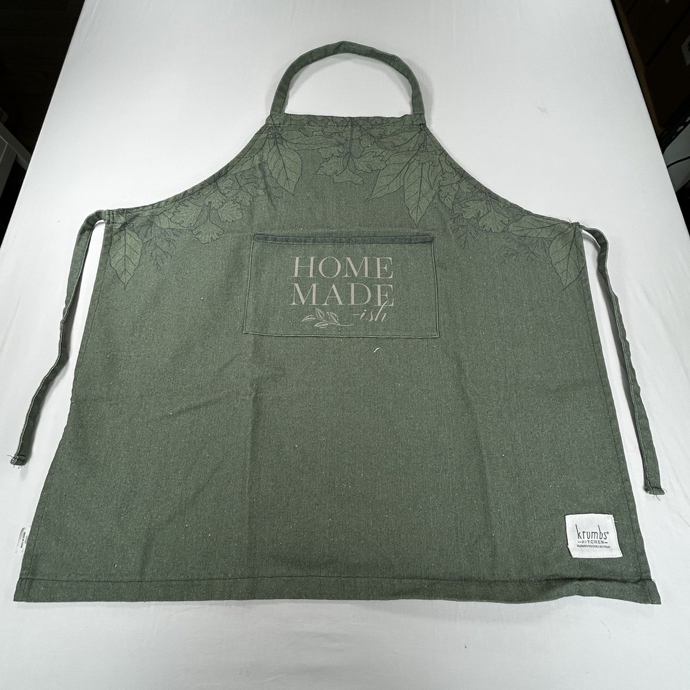 Krumbs Kitchen Elements Collection Apron Sage Green Homemadish One Size